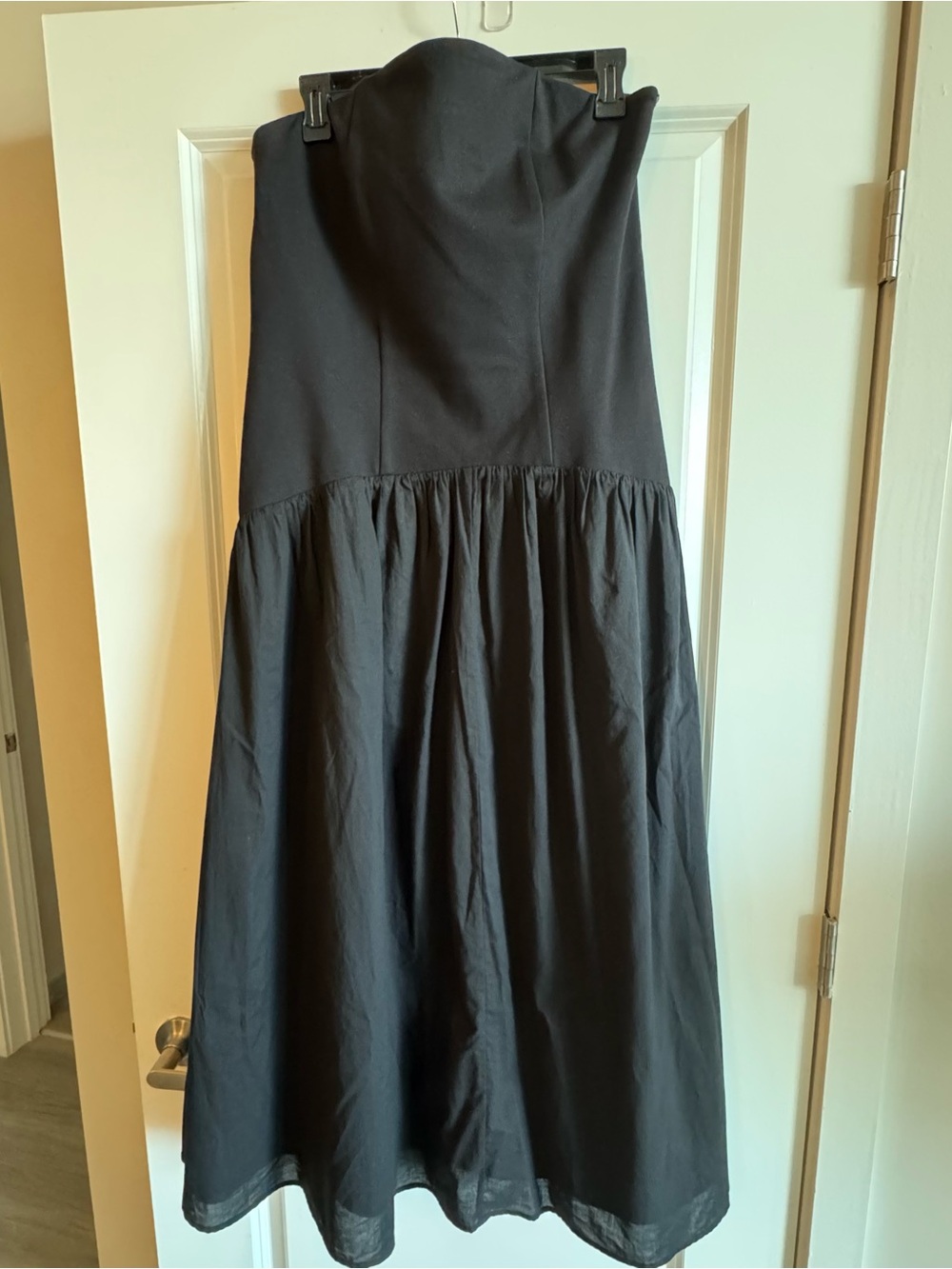 Nordstrom Black Strapless Midi Dress